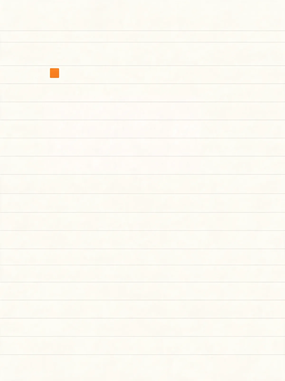 The notes layout with blank ruled paper replacing the three lines