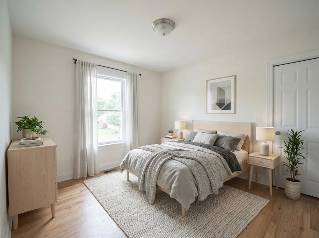 Bedroom · Scandinavian · Staged
