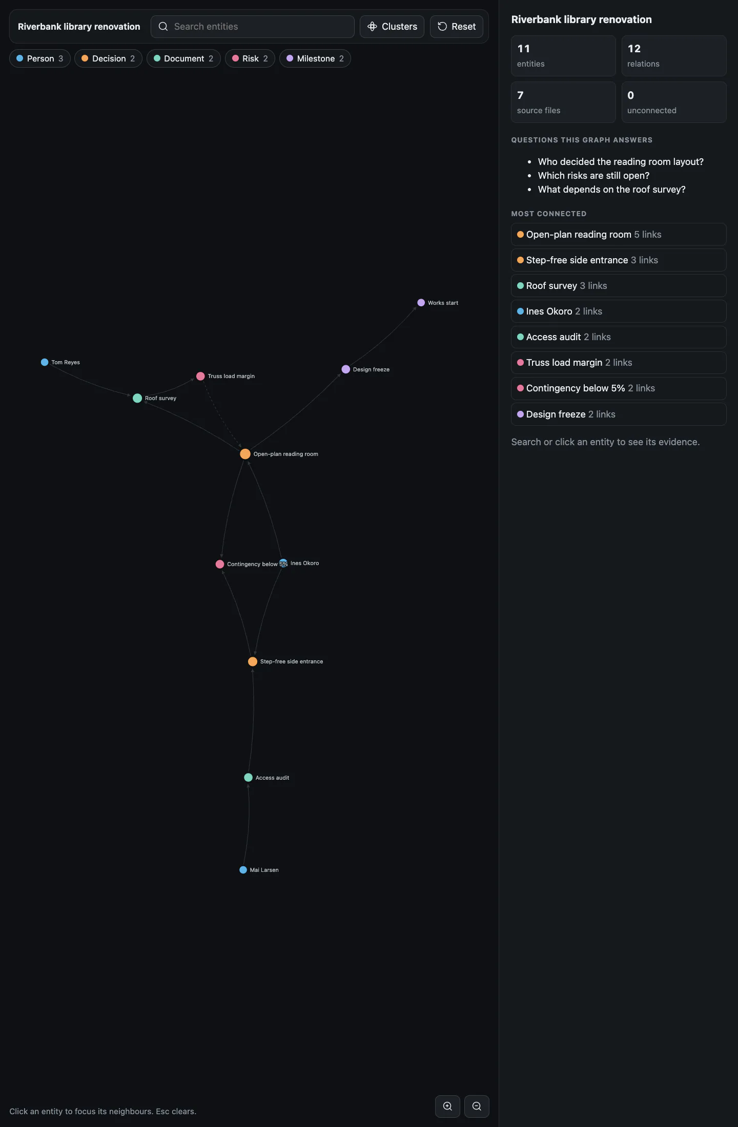 Knowledge Graph Explorer: full page