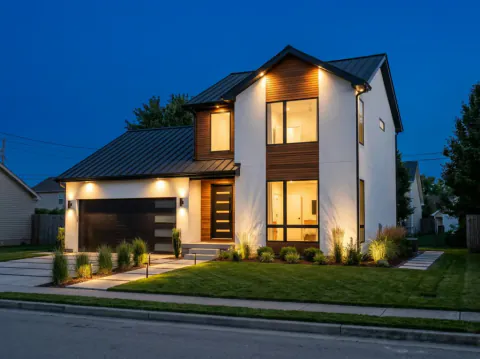 House exterior · Modern · Night
