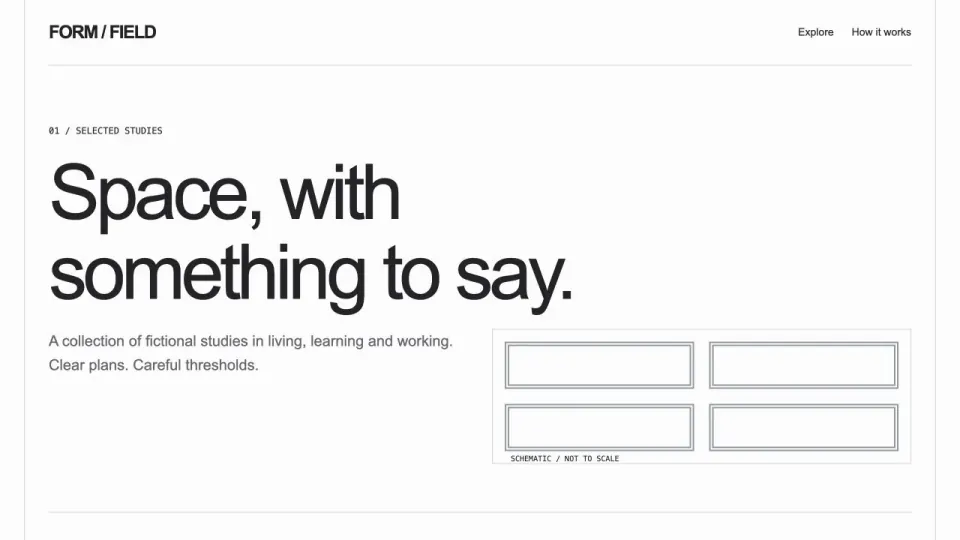 Architecture Portfolio Website: original interactive template preview