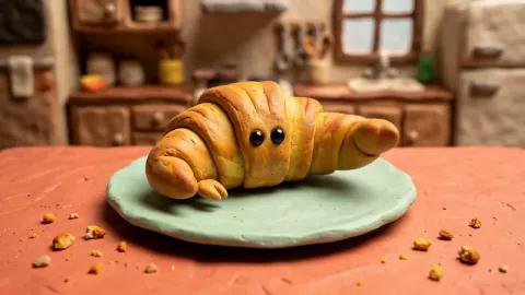 Claymation Food Loop — original 10-second sample (five-second action followed by its reverse)