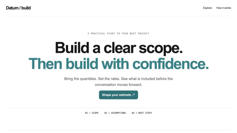 Construction Website Template: original interactive template preview