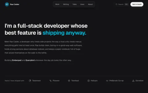 Developer Portfolio Website: preview