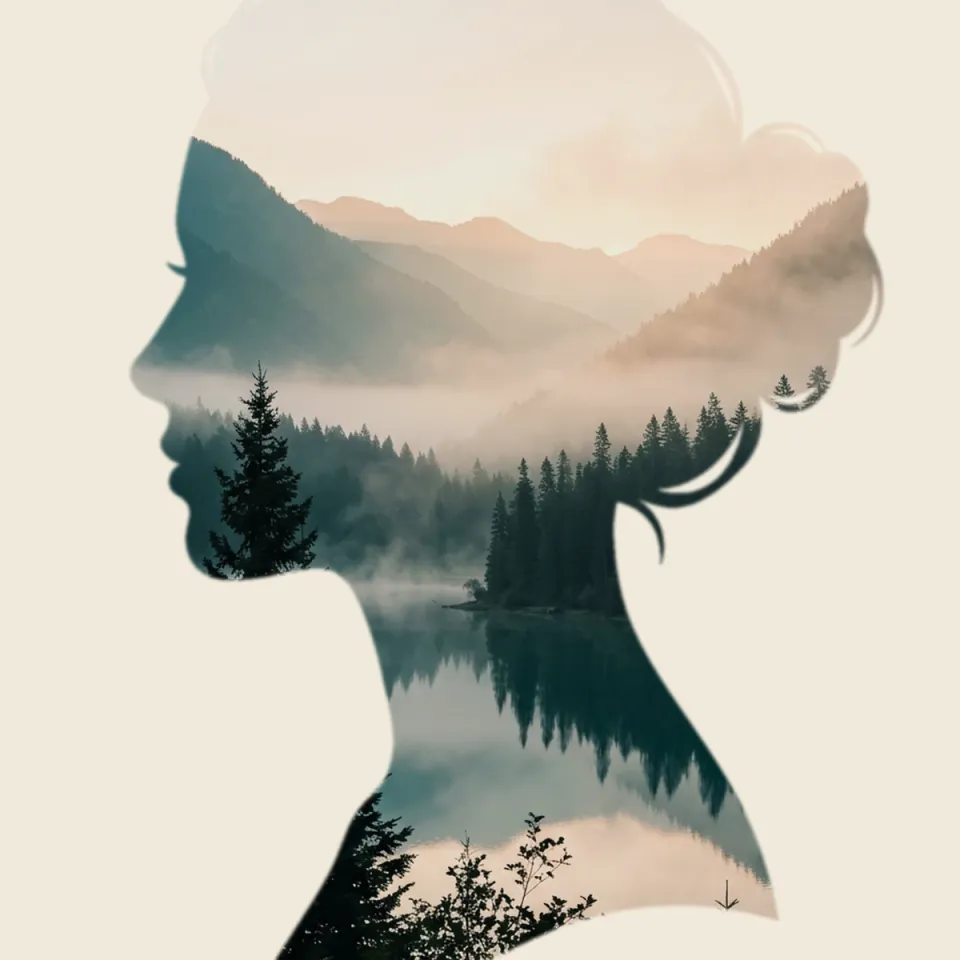 Double Exposure Silhouette — original locally built artwork