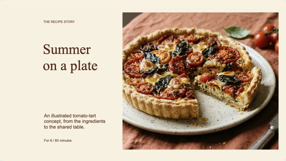 Food Story Recipe Deck, page 1: At the table