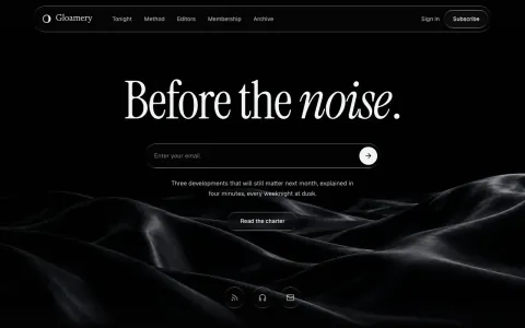 Glassmorphism Website Template: preview