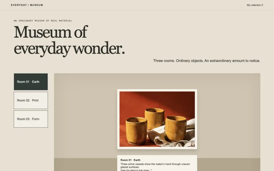 Interactive Museum Walk: actual desktop example