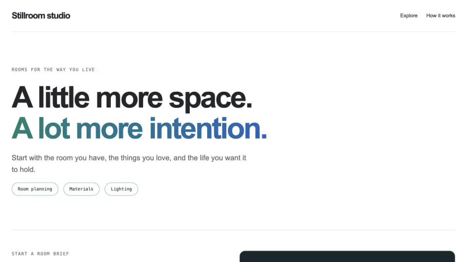 Interior Design Website Template: original interactive template preview