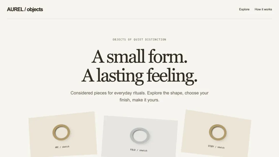 Jewelry Store Website Template: original interactive template preview