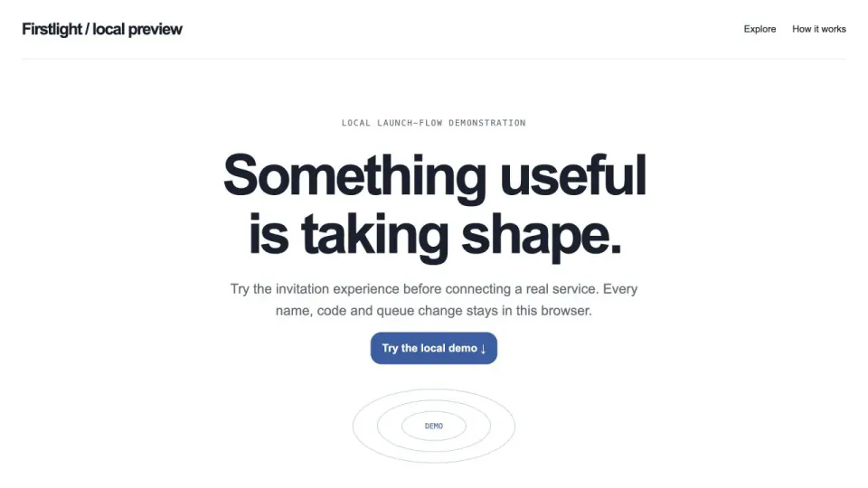 Launch Waitlist Referral Demo: original interactive template preview