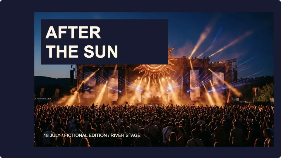 Music Festival Program Deck, page 1: Festival cover