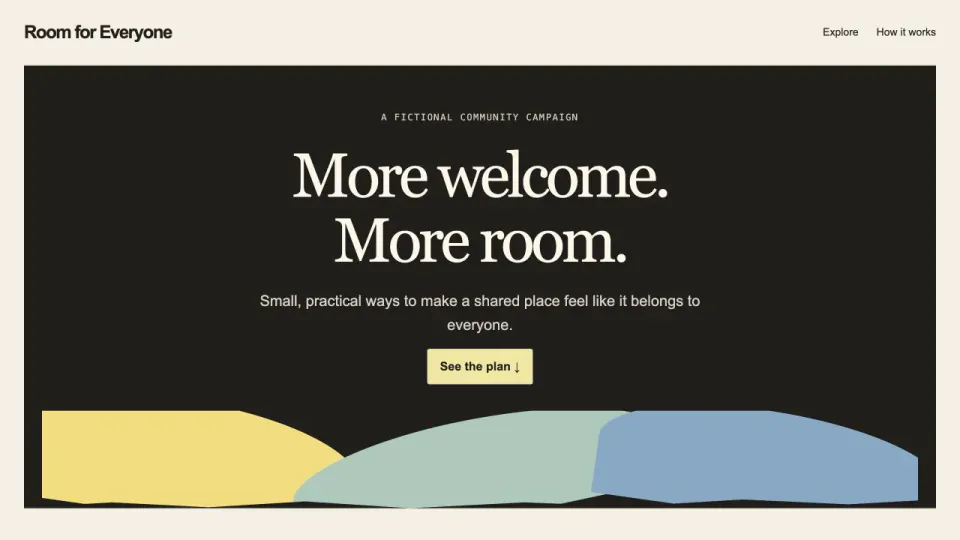 Nonprofit Campaign Website: original interactive template preview