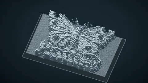 Pinscreen Memory Sculpture — original rendered example