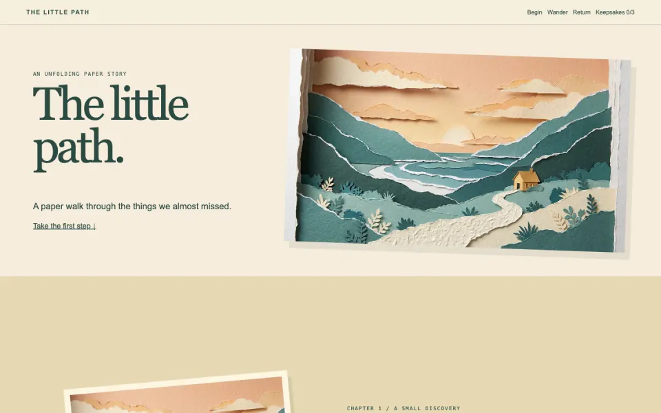 Scrollable Paper World: actual desktop example