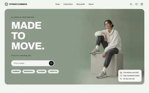 Sneaker Store Website Template: preview